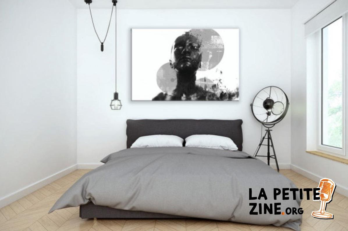 Chambre Moderne Avec Maxi Tableau Qui Surplombe Le Lit