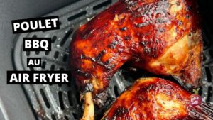 Cuisses de poulet dorées et croustillantes cuites dans un air fryer