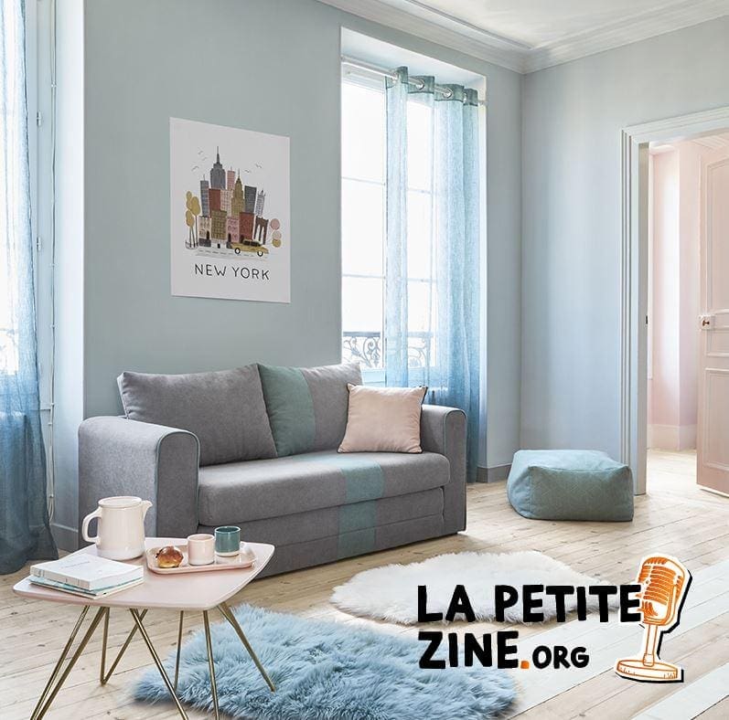 bleu Lumineux Et Gris 