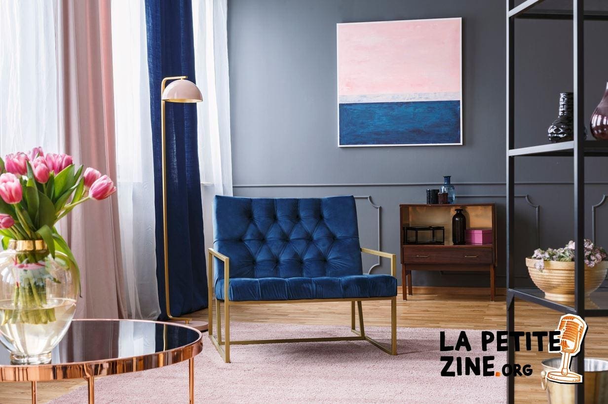 rideaux Roses Et Bleu Klein 