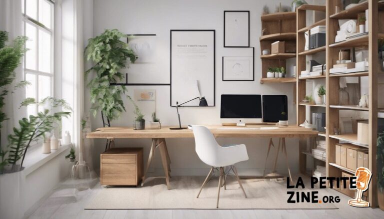 découvrez nos astuces pour aménager un bureau blanc et bois avec des solutions de rangement fonctionnelles et esthétiques.