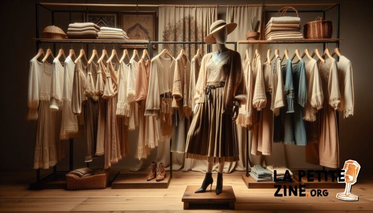 Affiche ensemble de vêtements en C : chic chemises, classic chandails, comfortable culottes.