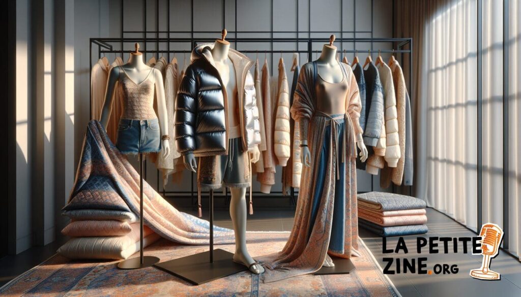 Vêtements en D - Boutique élégante, vêtements variés et colorés.