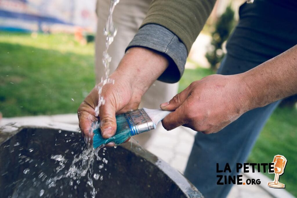 Comment nettoyer un pinceau avec de la peinture glycéro ?